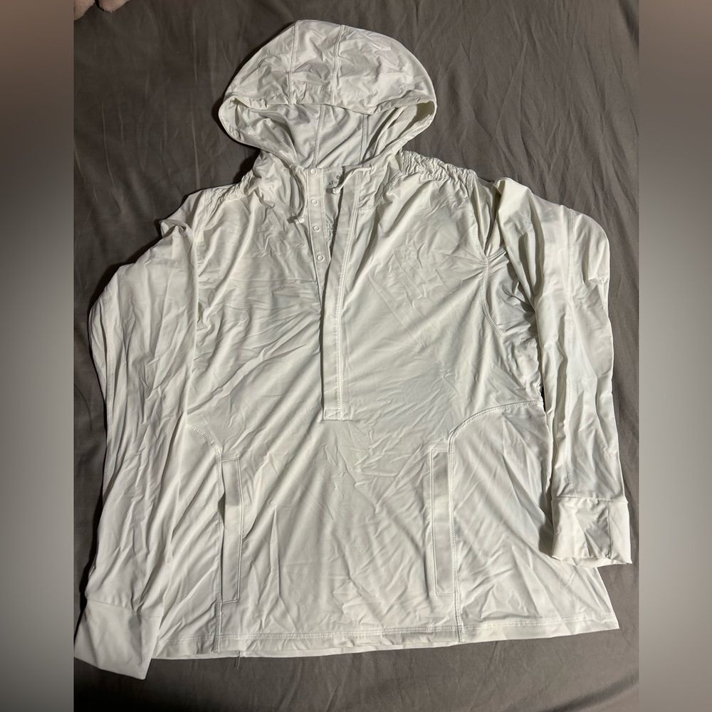 Athleta White Hooded Top Size 2X